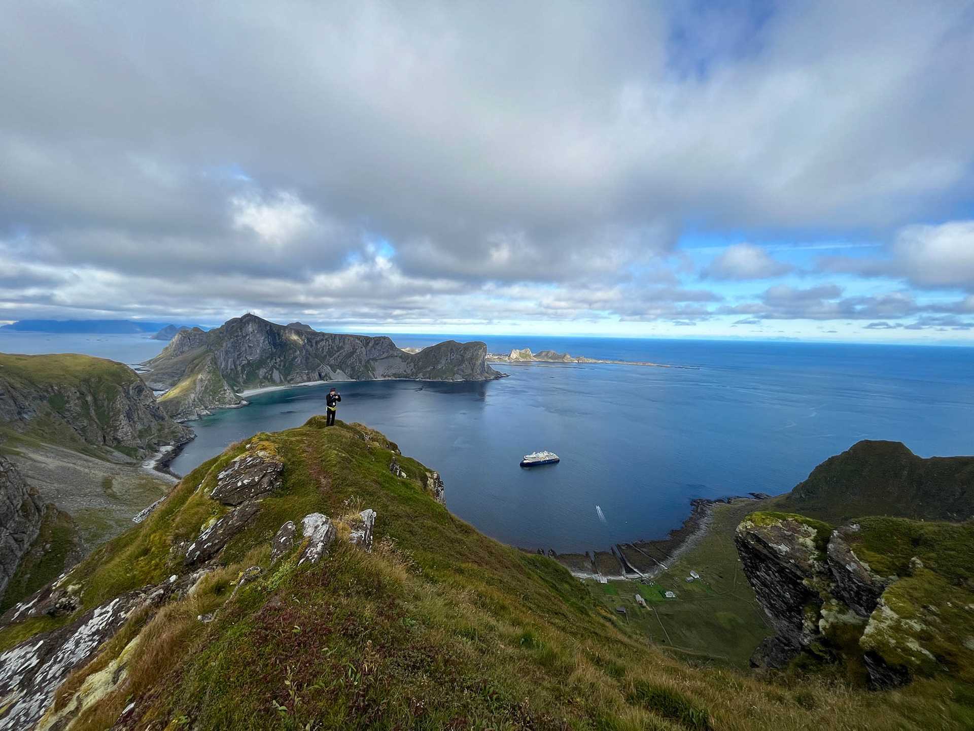 landscape with national geographic endurance ship in background