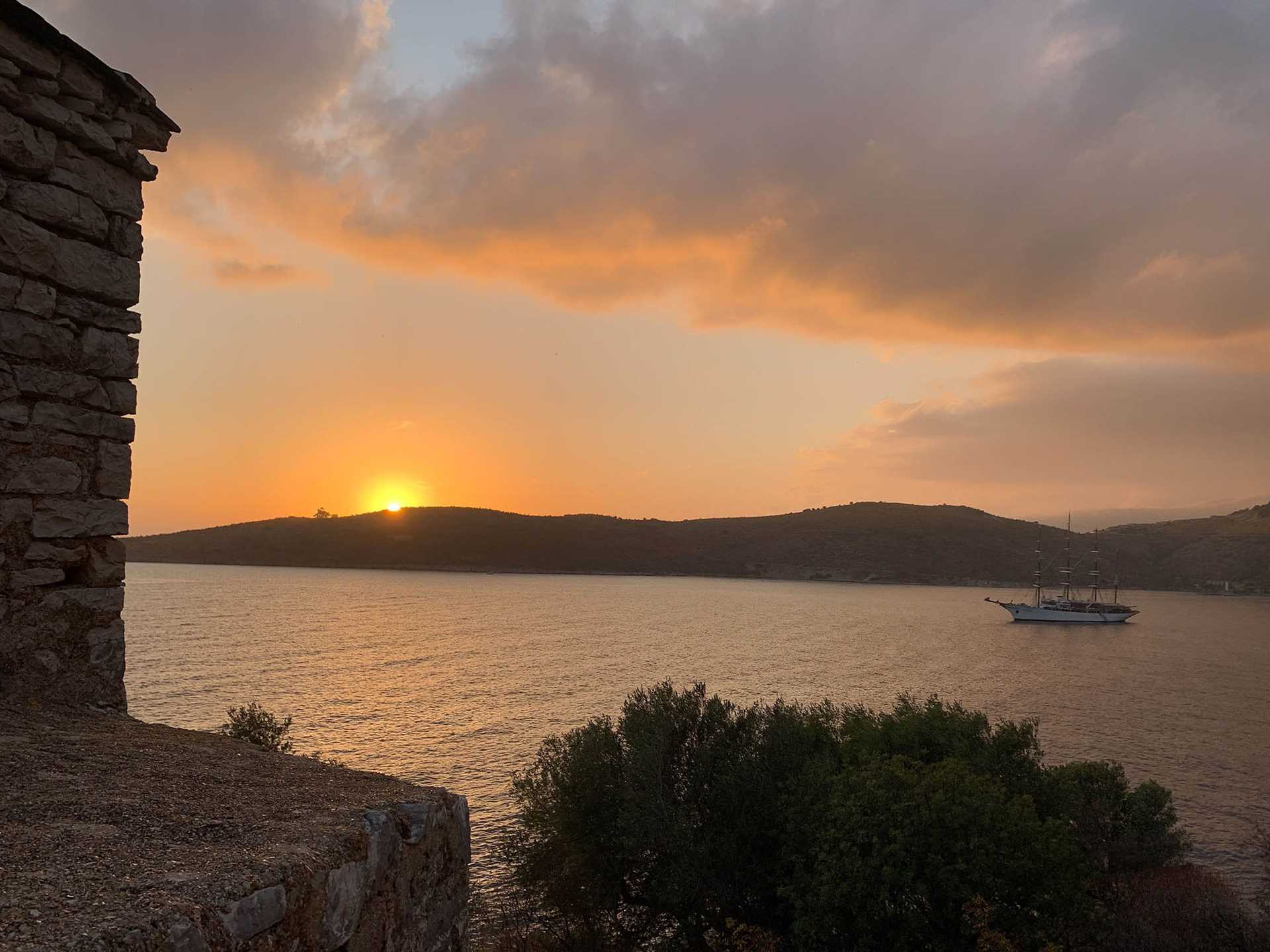 mediterranean sea at sunset